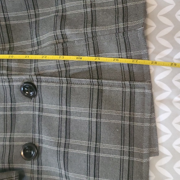 Rampage Gray Plaid Belted Double Breasted Jacket - Picture 13 of 13